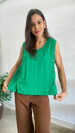 BLUSA REGATA - PAULA - BOTOES NA FRENTE - comprar online