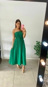 VESTIDO MIDI - ELASTEX - VERDE BANDEIRA