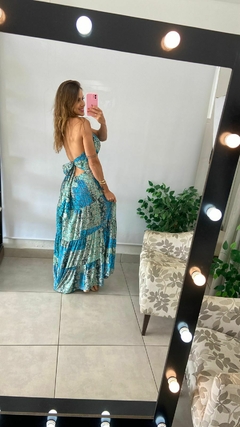 VESTIDO LONGO - INDIANO - AMARRAÇÃO NAS COSTAS E PESCOÇO - loja online