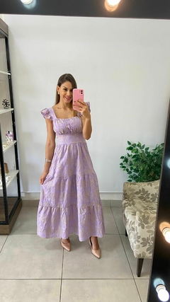 VESTIDO LONGO - ALÇA - LAISE LILAS - comprar online