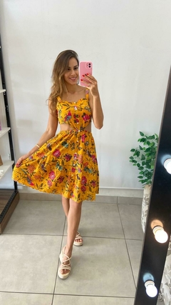 VESTIDO CURTO - INDIANO - LAISE AMARELO na internet