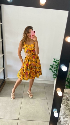 VESTIDO CURTO - INDIANO - LAISE AMARELO - BEM ME QUERO