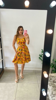 VESTIDO CURTO - INDIANO - LAISE AMARELO - loja online