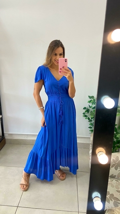 VESTIDO LONGO - INDIANO - AZUL ROYAL na internet