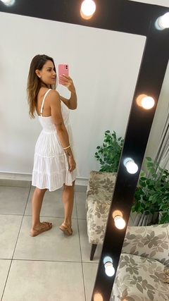 VESTIDO CURTO - INDIANO - ALÇA - BRANCO - comprar online