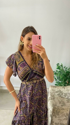 VESTIDO MULLET - INDIANO - MANGA - ROXO - comprar online