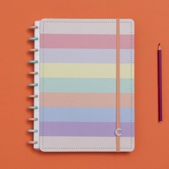 Caderno Arco-Iris Pastel - Grande