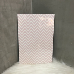 Quadro sem Moldura HUGMES267 - Chevron Rosa e Branco