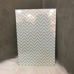 Quadro sem Moldura HUGMES268 - Chevron Azul e Branco