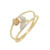 Anel Flor Tricolor Ouro 18k