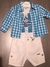 Conjunto MENINO BEBÊ Social bermuda e camisa Xadrez Azul - 105002 - comprar online