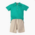 Conjunto MENINO MINI POLO VERDE BERMUDA GIRON- 85149 - comprar online