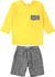 Conjunto MENINO BEBÊ e MINI Amarelo e Listras -2759 - comprar online