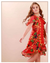 Vestido MENINA MINI Flor de Chita Vermelho - 83350