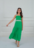 Vestido MENINA TEEN Longo Detalhe Cintura Verde - 85136