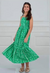 Vestido MENINA TEEN Longo Ponto de Cruz Verde - 85135