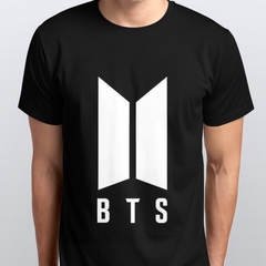 Camiseta T-Shirt Preta K-Pop, BTS Theme