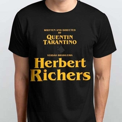 Camiseta T-Shirt Preta Versão Brasileira, Herbert Richers Geek Nerd Theme