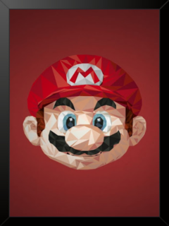 Quadro Moldura Super Mario Geek Nerd Game, Theme