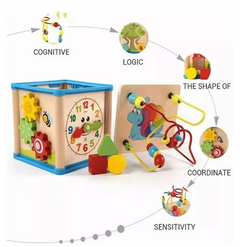 Cubo de actividades con laberinto en internet