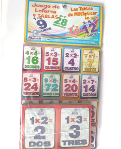 Loteria tablas de multiplicar