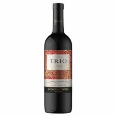 Vino Tinto Concha y Toro Trio Merlot Carmenere Sirahz 750 ml