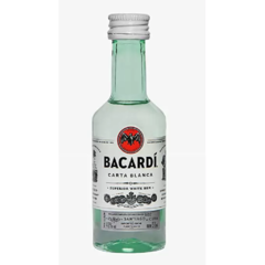 Caja 120 pzs Ron Bacardi Blanco 50 ml