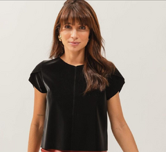 blusa de couro- veludo - comprar online