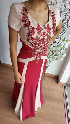 vestido de festa com pedraria - Dgoesmoda Feminina