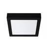 Plafón negro aplique led cuadrado 12w led luz calida