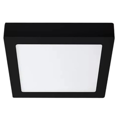 Plafón aplique led cuadrado 18w marco negro luz fria - comprar online