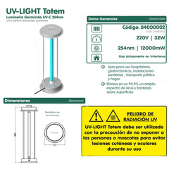 Lampara germicida Totem 32w - comprar online