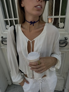 collar coquette azul - comprar online