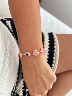 Pulseira Olho Grego Pink - comprar online