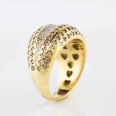 Anel em Ouro Amarelo e Diamantes - Cod. A10217