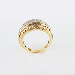 Anel em Ouro Amarelo e Diamantes - Cod. A10217