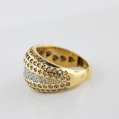 Anel em Ouro Amarelo e Diamantes - Cod. A10217