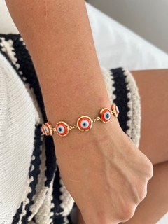 Pulseira Olho Grego Laranja Neon - comprar online