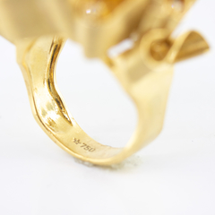 Anel em Ouro Amarelo e Diamantes - Cod. A10016