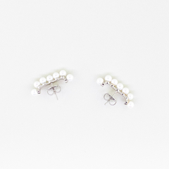 Earhook Pérola Ródio Branco - comprar online