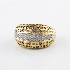 Anel em Ouro Amarelo e Diamantes - Cod. A10217