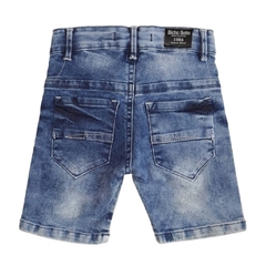 BERMUDA INFANTIL MASCULINA, JEANS AZUL ESTONADO Ref. 13003 - comprar online