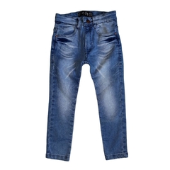 Calça infantil masculino, jeans azul estonado - Ref. 646204 - MMary Kids Roupas Infantis