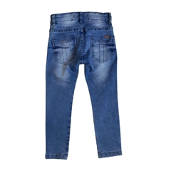 Calça infantil masculino, jeans azul estonado - Ref. 646204 - loja online