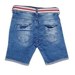 Bermuda inrantil, jeans azull estonado Ref. 13102 - MMary Kids Roupas Infantis