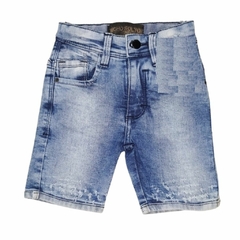 BERMUDA INFANTIL, JEANS AZUL ESTONADO REF. 131102