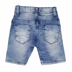 BERMUDA INFANTIL, JEANS AZUL ESTONADO REF. 131102 - comprar online