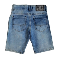 BERMUDA INFANTIL MASCULINO, JEANS AZUL ESTONADO REF. 17106 - comprar online