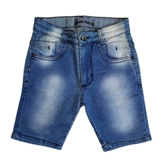 BERMUDA INFANTIL MASCULINO, JEANS AZUL ESTONADO Ref. 17304