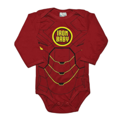 BODY MANGA LONGA PERSONAGEM IRON BABY - REF. 28.04016EMA TAM. P